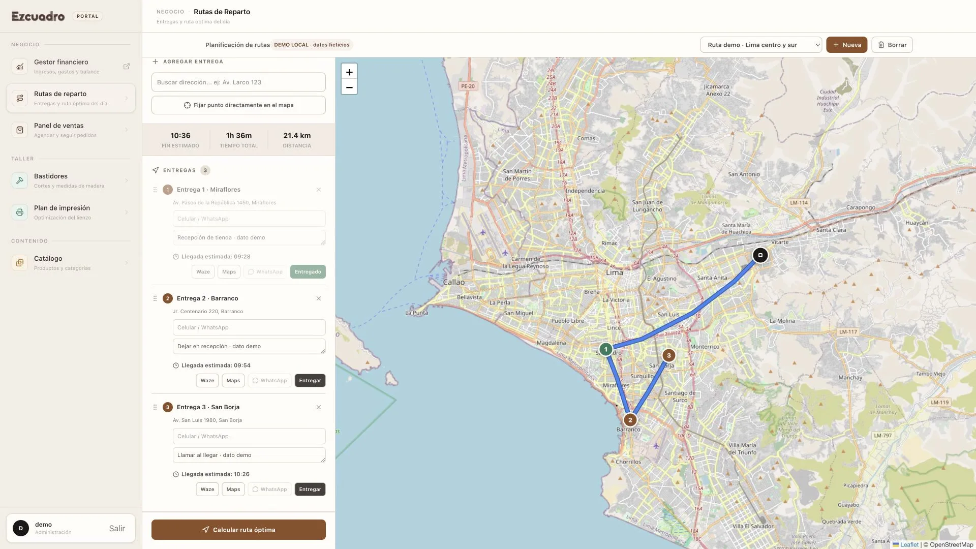 Ezcuadro Portal — Portal interno